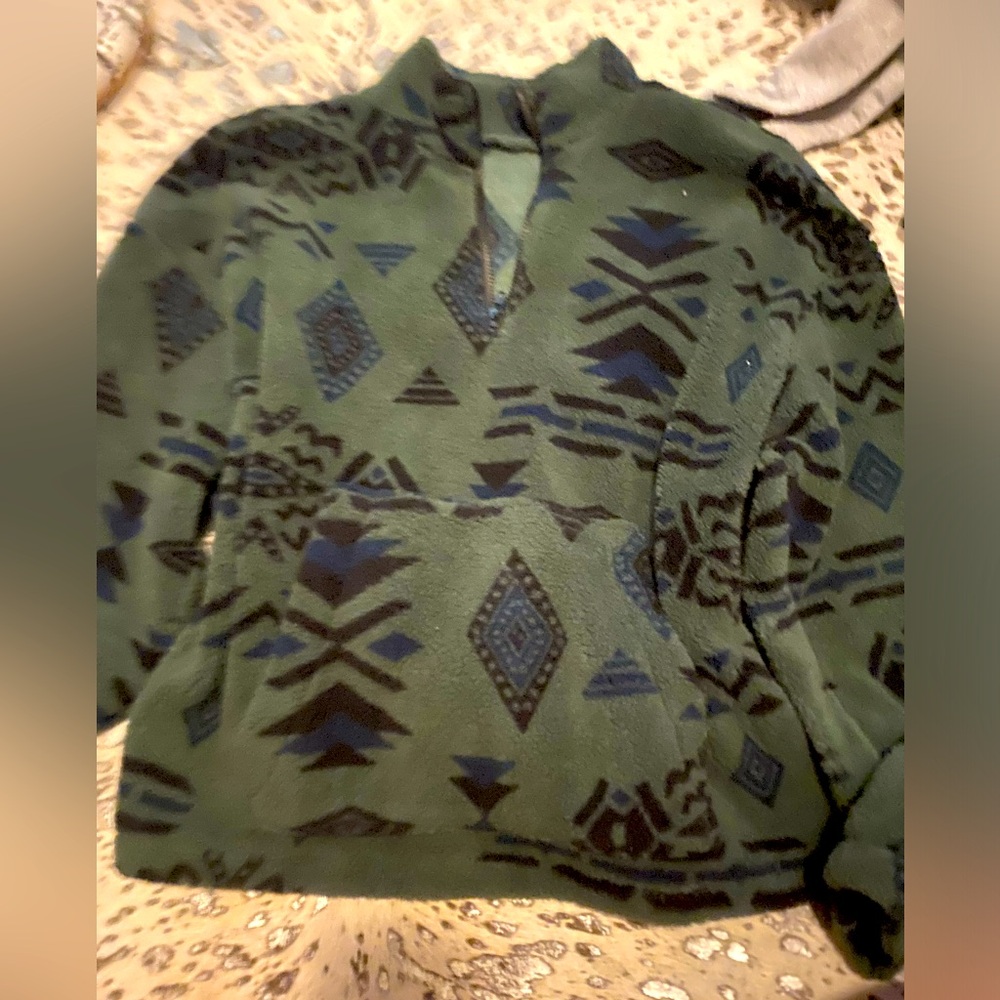 Aztec Sherpa half zip pullover